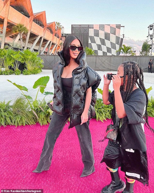 Kim Kardashian rocks a black puffer vest in throwback to Virgil Abloh ...